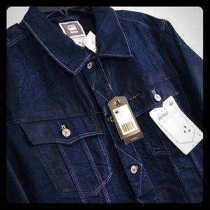 BNWT G-STAR DENIM JACKET 3XL slim-fit stiff denim
